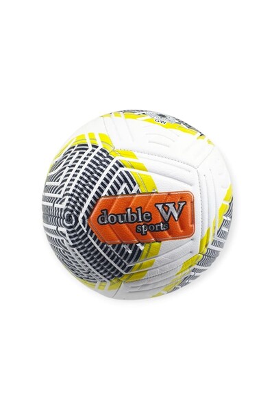 Lokiboo كرة قدم مخيطة بسطح منقوش 420 جرام رقم:5 - FB-680-YELLOW (Lisinya)