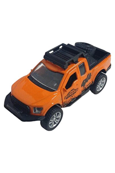 Asya Pull and Drop Metal Off-Road Vehicle 13 cm - Orange (Lisinya)