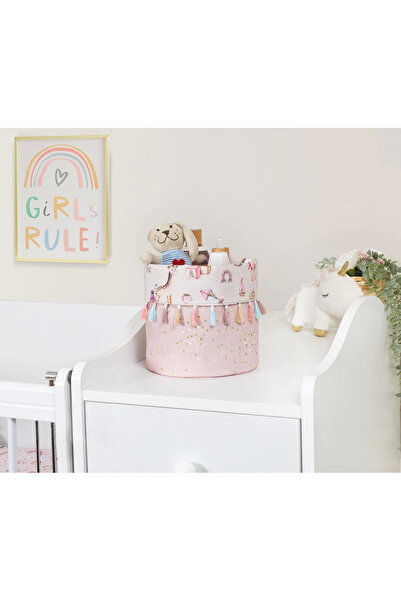 Lisinya Baby Easy-To-Use Patterned Portable Organizer Round Basket (Pink) () ...