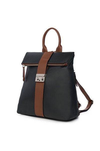 myOwn Μαύρο σακίδιο πλάτης Manuel από γνήσιο δέρμα