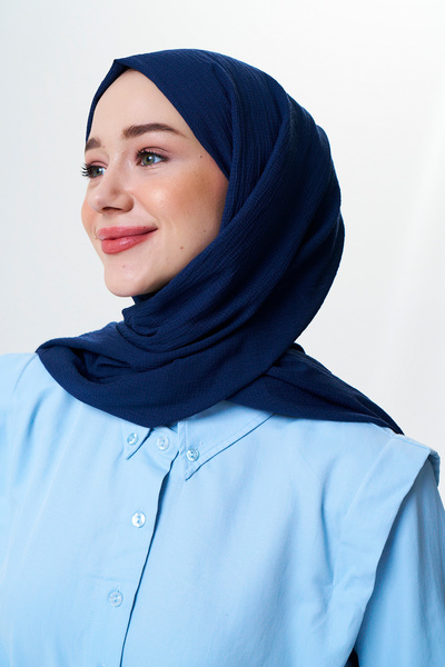 axy Soft Textured Seasonal Solid Color Women's Shawl - Comfortable Cotton Fabric
