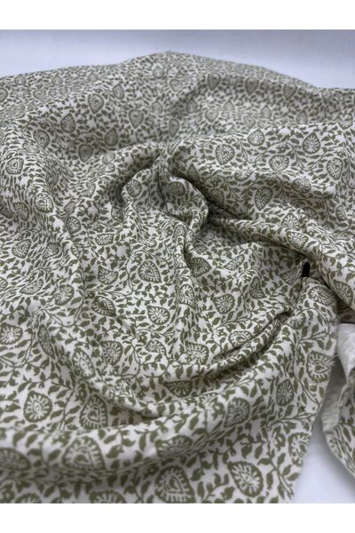 Kumaş Sevdası قماش موسلين منقوش من القطن العضوي بطبقة مزدوجة عرض مزدوج (عرض 1...