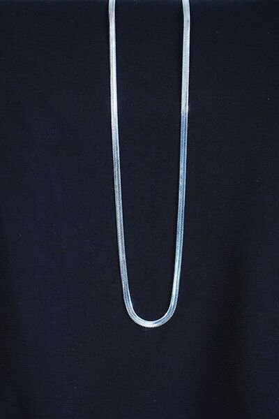 Lisinya Italian Steel Necklace 45cm 4mm Stainless Silver Tygoo