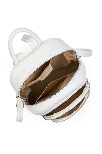 myOwn Λευκό σακίδιο πλάτης από γνήσιο δέρμα Alghero