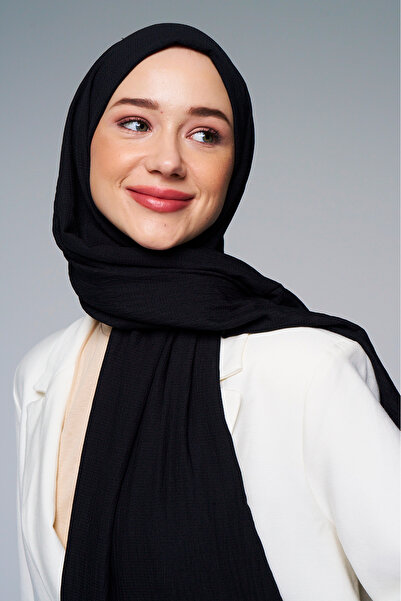 axy Soft Textured Seasonal Solid Color Women's Shawl - Comfortable Cotton Fabric