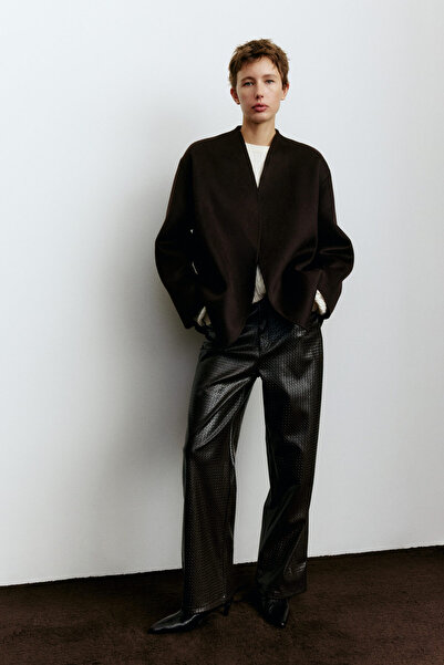 H&M Yün Karışımlı El Yapımı Kaban