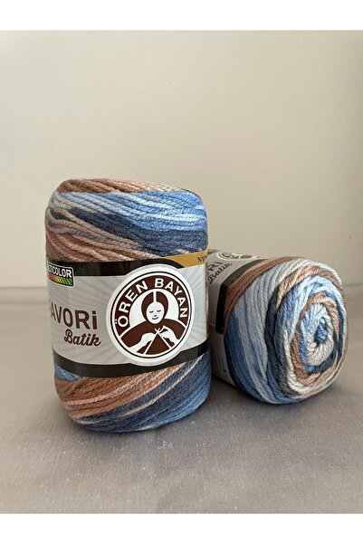 Ören Bayan FAVORİ BATİK Ebruli El Örgü İpi (3 Adet) - Renk: 924
