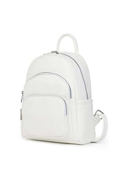 myOwn Λευκό σακίδιο πλάτης από γνήσιο δέρμα Alghero