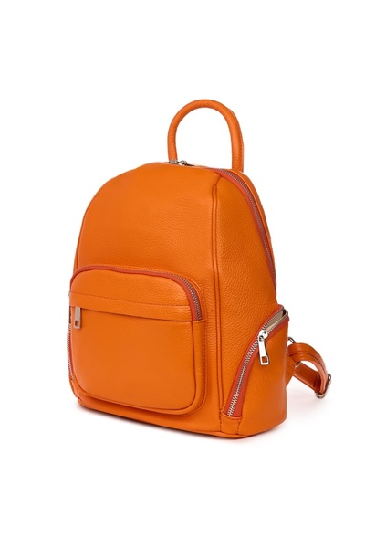 myOwn Enzo orange genuine leather backpack