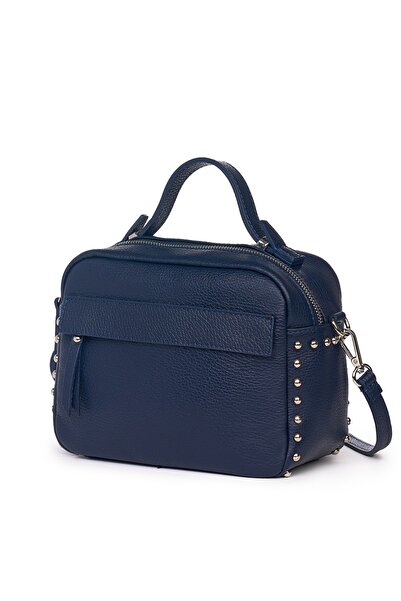 myOwn Women's genuine leather purse Cora navy blue