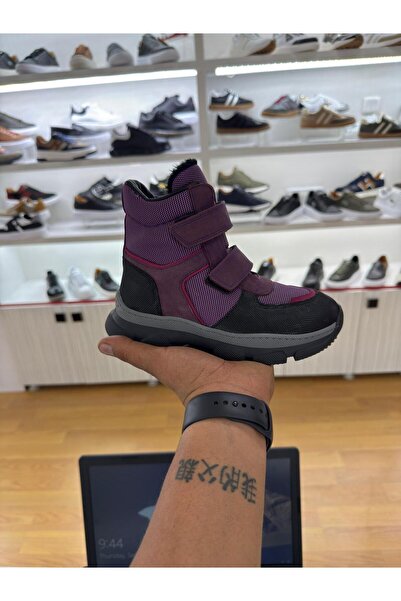 MOTTİ KİDS CLUB HAKİKİ DERİ KIZ ÇOCUK KAR BOTU