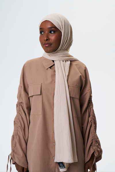 axy Soft Textured Seasonal Solid Color Women's Shawl - Comfortable Cotton Fabric