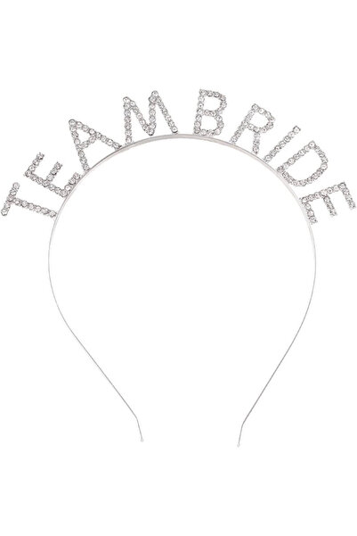 Lisinya تاج فريق العروس مطلي بالفضة ومرصع بالكريستال 16x17 سم - TYGOO