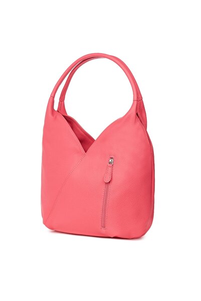 myOwn Geantă Lorena roz din piele naturală