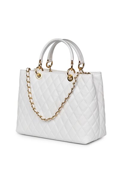 myOwn Gisella white quilted leather bag