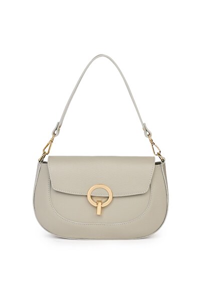 myOwn Women's handbag made of leather Rosalia light gray