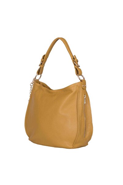 myOwn Geantă de damă din piele naturală Edina galbenă