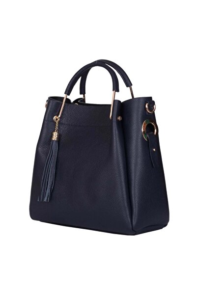 myOwn Women's genuine leather bag Fabiana navy blue