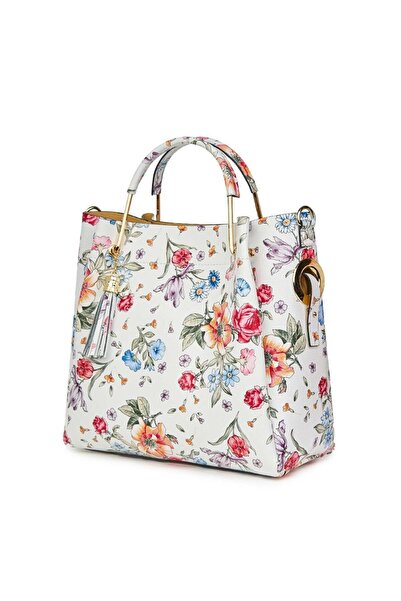 myOwn Γυναικεία τσάντα Fabiana από γνήσιο δέρμα με φλοράλ μοτίβο