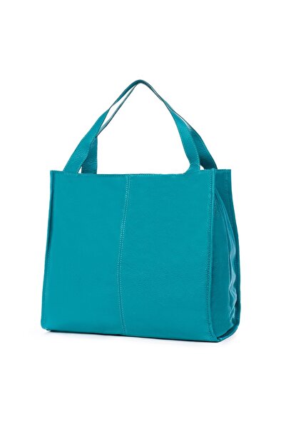 myOwn Women's handbag made of leather Naomi turquoise