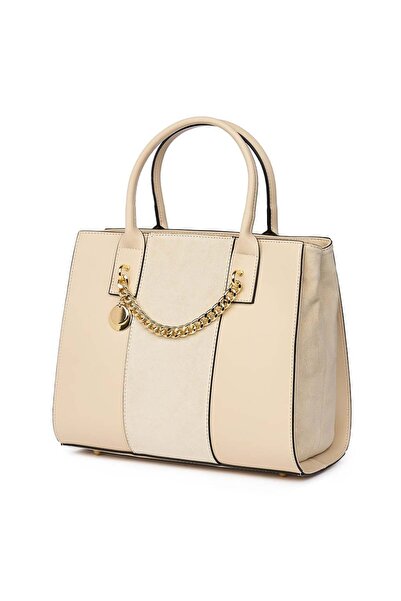 myOwn Genuine leather bag with two compartments Narcisa cream