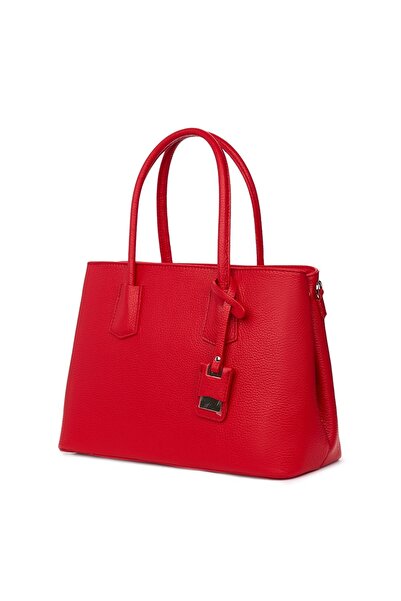 myOwn Γυναικεία τσάντα Valentina από γνήσιο δέρμα σε κόκκινη απόχρωση