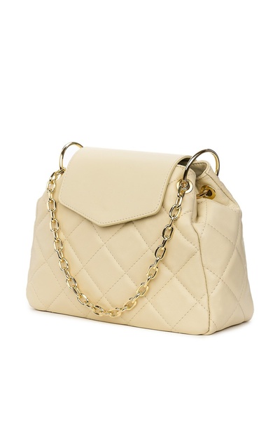 myOwn Evia cream quilted leather bag