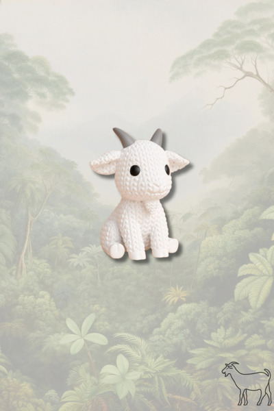 mmb Breloc cu model de tricotat cu figurină de capră – Accesoriu drăguț pentru geantă și breloc