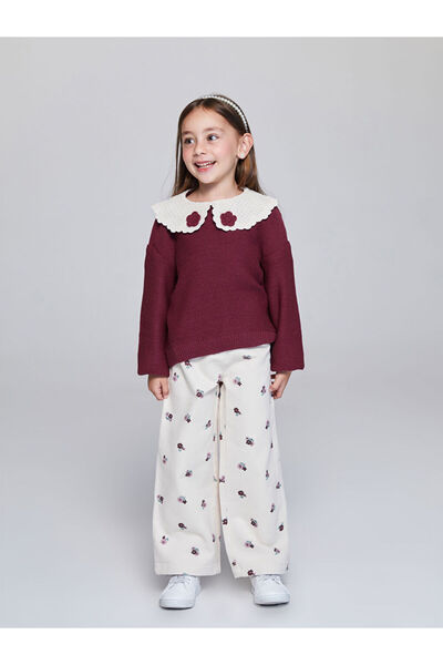 LC Waikiki Wideleg Floral Girl's Trousers