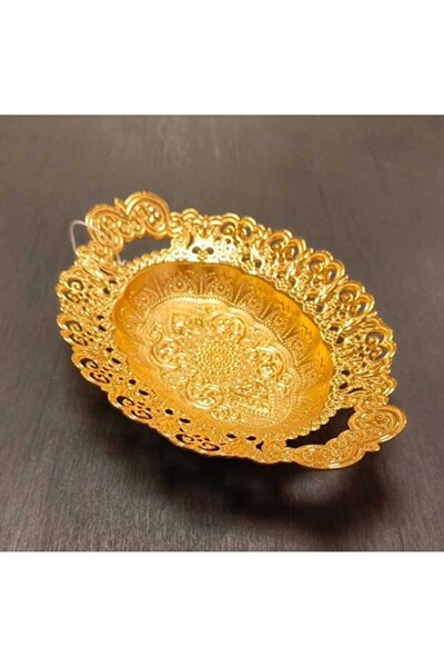 Osena زخرفة بيضاوية على شكل تمر ذهبية اللون