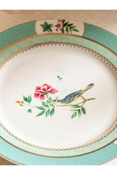 LC Waikiki Sparkling Choices from Shining Store |   Flower Printed Porcelain Cake Plate 19 cm
