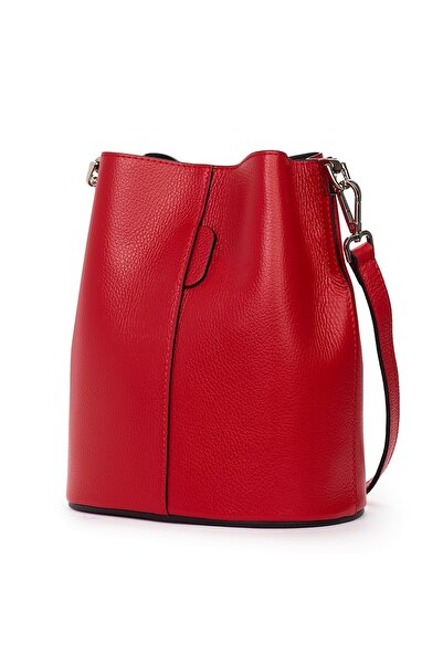 myOwn Дамска чанта от естествена кожа в цвят Mimosa червено