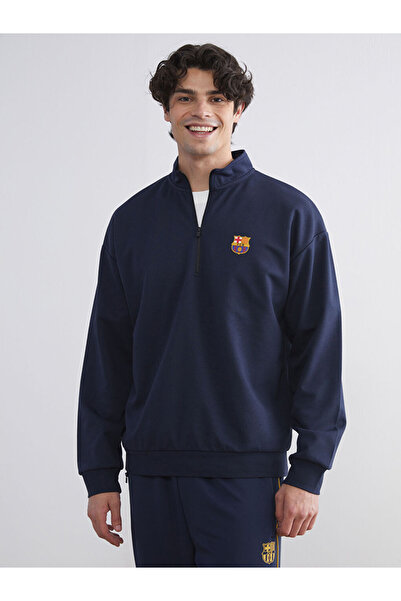 LC Waikiki Good Quality Parts from Celebi Store |   Mock Neck Barcelona Printed Men's Sweatshirt