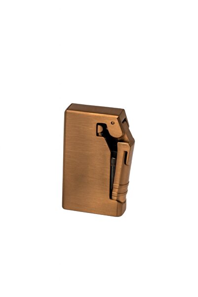 melmus Klasik Metal Pürüzlü Gazlı Taşlı Çakmak – Bronz Renk