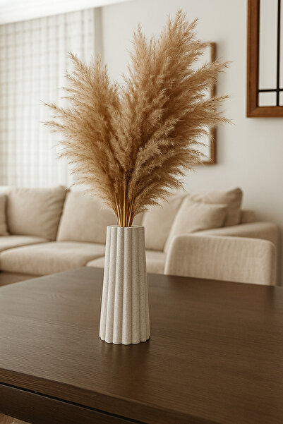 Hangar Home Bohem Tarz doku detaylı Çizgili İskandinav Vazo