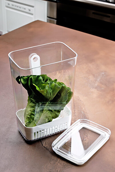 Porselen Diyarı 2900 ml Vegetable and Greenery Storage Container with Water Tank to Preserve Freshness