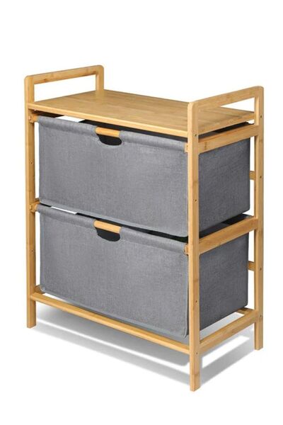 NKX خزانة ملابس محمولة للأطفال مكونة من طبقتين لتخزين الملابس