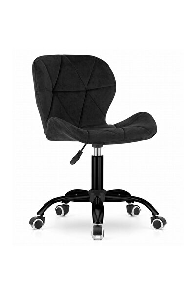 Mercaton Scaun de birou, Mercaton, Noto, catifea, negru, 53,5×57,5×74-86 cm