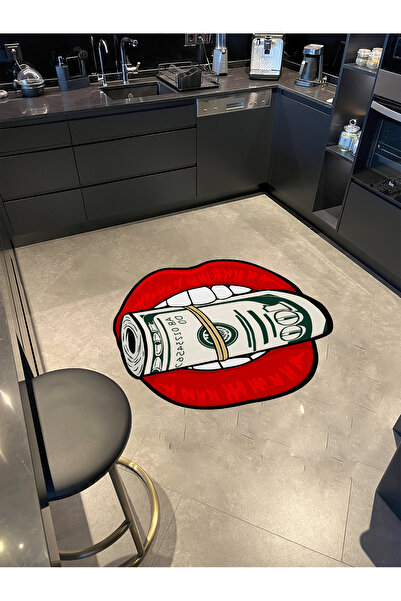 Rugs Modern Halı Mosso Woven Base with Money Pattern between the Lips Modern Decorative Rug Mosso345