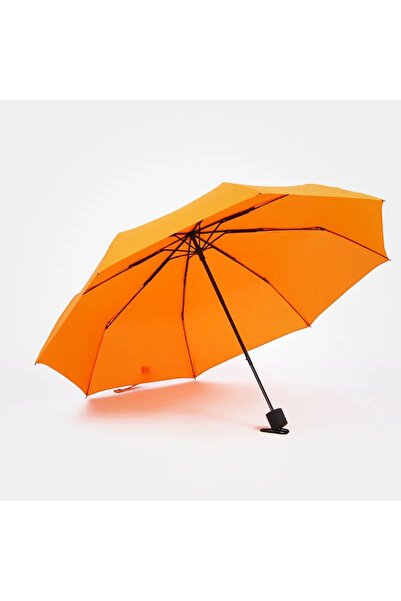 ELEVEN MARKETS Mini Çanta Boy Şemsiyesi Turuncu Manuel Şemsiye
