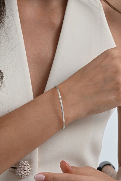 Söğütlü Silver 925 ayar gümüş kilidi zirkon taşlı lades bilezik SGTL13040RODAJ