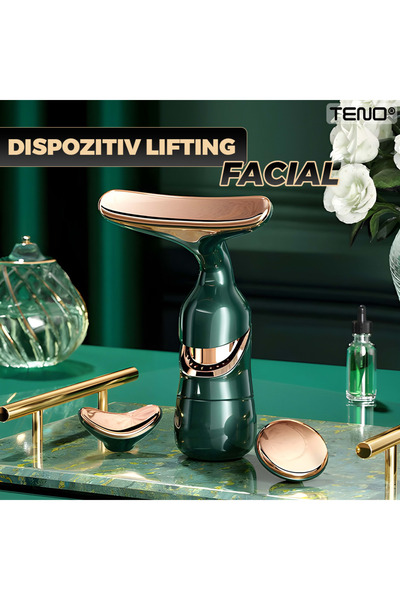 Teno Teno® Facial Massager, 3 in 1, facial lifting and skin care, green