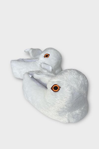 Liger Rabbit Model Inflatable Plush Children's Slippers White
