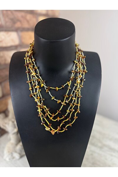 SEDEF TAKI Akik taşlı sarmal kolye