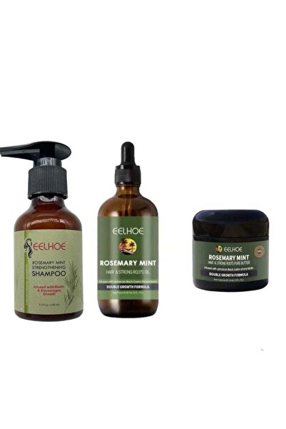 EELHOE Ilho Hair Care Kit with Rosemary, Coconut Oil, Biotin, Castor Oil, and Peppermint