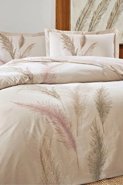Özdilek Miscanthus Fitted Sheet Double Size Duvet Cover Set
