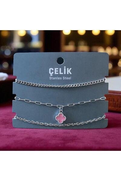 AYDA STORE Triple Steel Bracelet Set