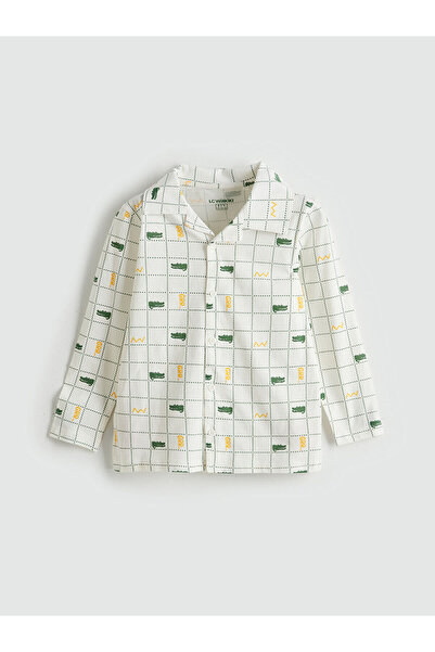 LC Waikiki Shirt Collar Plaid Patterned Long Sleeve Boys' Pajama Set