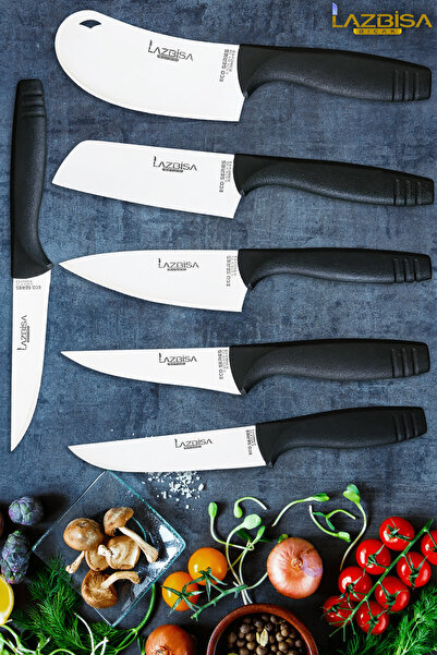 LAZBİSA Eco Serisi Mutfak Bıçak Seti Et Ekmek Sebze Pizza Salata Börek Şef Bı...