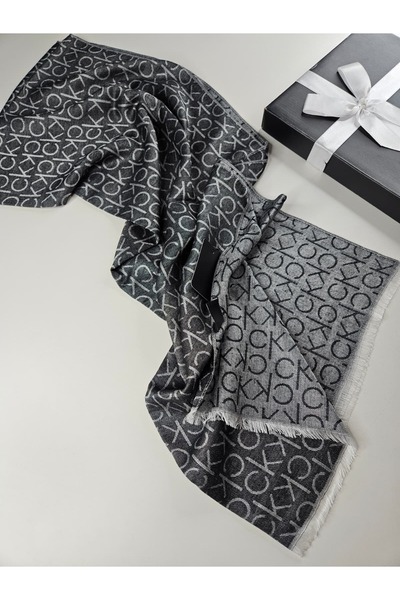 Webinay Home Wool Silk Shawl Ck Pattern Double-Sided Silk Shawl Hijab Scarfs